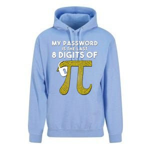 Pi Funny Gift My Password Is The Last 8 Digits Of Pi Unisex Surf Hoodie