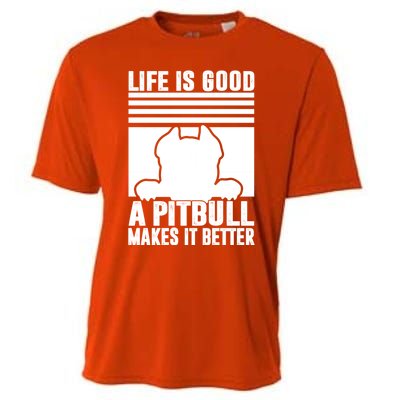 Pitbull Funny Gift Dog Dad Dog Mom Pitbull Gift Cooling Performance Crew T-Shirt