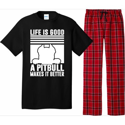 Pitbull Funny Gift Dog Dad Dog Mom Pitbull Gift Pajama Set