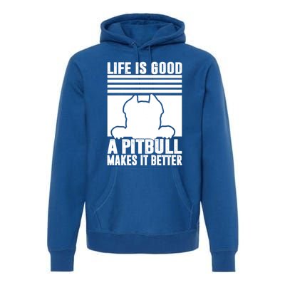 Pitbull Funny Gift Dog Dad Dog Mom Pitbull Gift Premium Hoodie