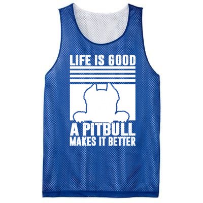 Pitbull Funny Gift Dog Dad Dog Mom Pitbull Gift Mesh Reversible Basketball Jersey Tank