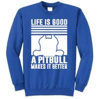 Pitbull Funny Gift Dog Dad Dog Mom Pitbull Gift Tall Sweatshirt