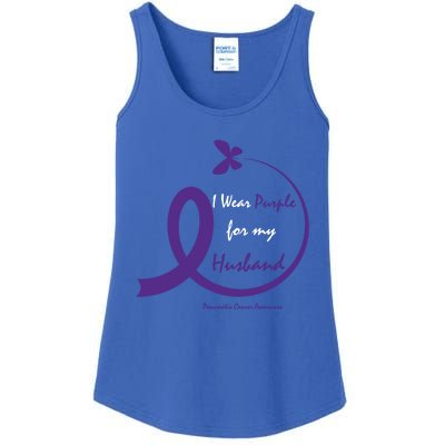 Products Funny Gift Purple Husband Pancreatic Cancer Awareness Gift Ladies Essential Tank