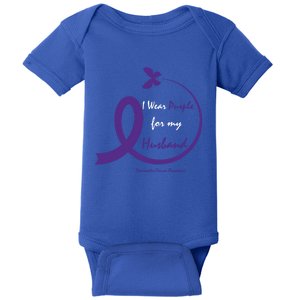 Products Funny Gift Purple Husband Pancreatic Cancer Awareness Gift Baby Bodysuit