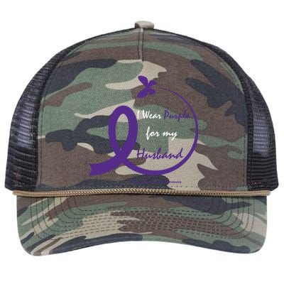 Products Funny Gift Purple Husband Pancreatic Cancer Awareness Gift Retro Rope Trucker Hat Cap