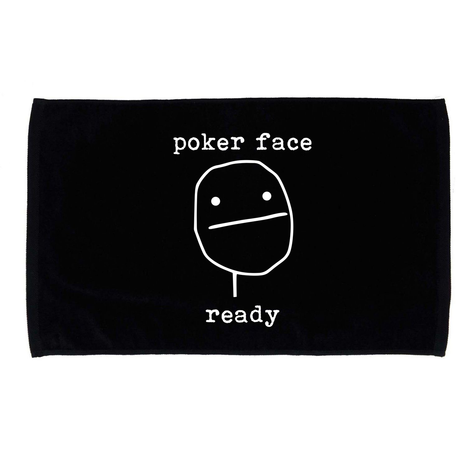Poker Face Gambling Funny Humor Card Playing Microfiber Hand Towel