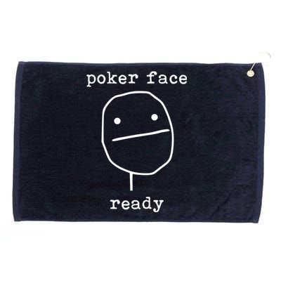 Poker Face Gambling Funny Humor Card Playing Grommeted Golf Towel