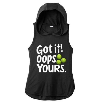 Playfully Funny Gift Ladies PosiCharge Tri-Blend Wicking Draft Hoodie Tank