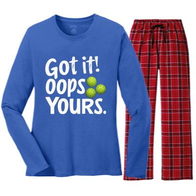 Playfully Funny Gift Women's Long Sleeve Flannel Pajama Set 