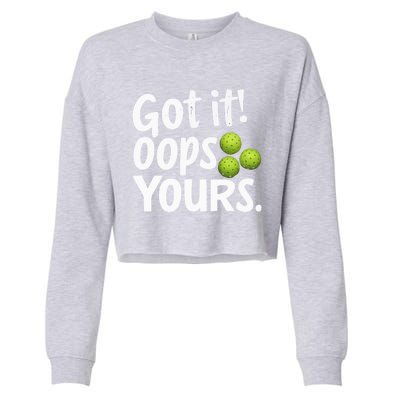 Playfully Funny Gift Cropped Pullover Crew