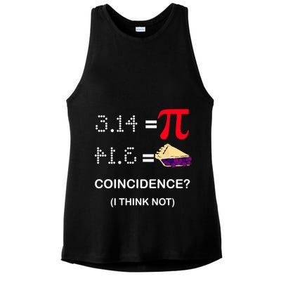 Pi Funny Gift 3 14 = Pie Coincidence ? I Think Not Happy Pi Day Gift Ladies PosiCharge Tri-Blend Wicking Tank