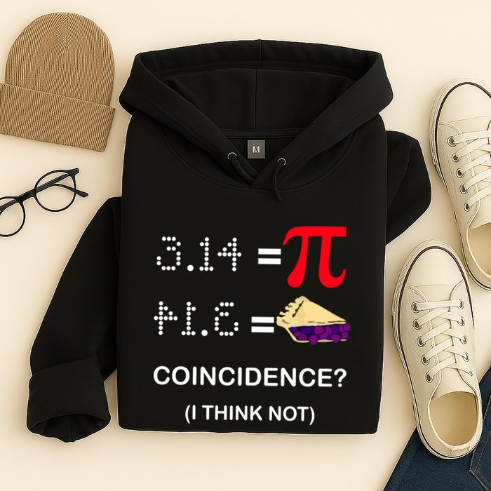 Pi Funny Gift 3 14 = Pie Coincidence ? I Think Not Happy Pi Day Gift Hoodie