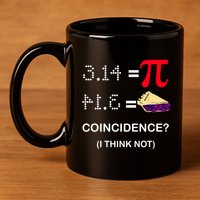 Pi Funny Gift 3 14 = Pie Coincidence ? I Think Not Happy Pi Day Gift 11oz C Handle Ceramic Mug