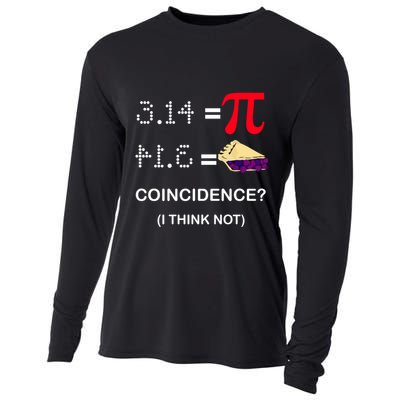 Pi Funny Gift 3 14 = Pie Coincidence ? I Think Not Happy Pi Day Gift Cooling Performance Long Sleeve Crew