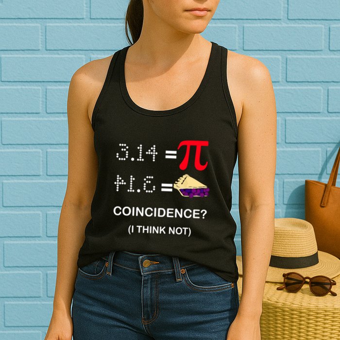 Pi Funny Gift 3 14 = Pie Coincidence ? I Think Not Happy Pi Day Gift Womens Tank Top
