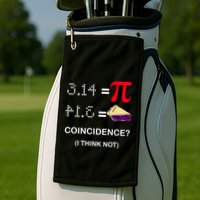 Pi Funny Gift 3 14 = Pie Coincidence ? I Think Not Happy Pi Day Gift Golf Towel