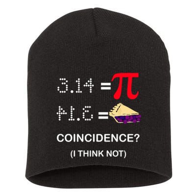 Pi Funny Gift 3 14 = Pie Coincidence ? I Think Not Happy Pi Day Gift Short Acrylic Beanie