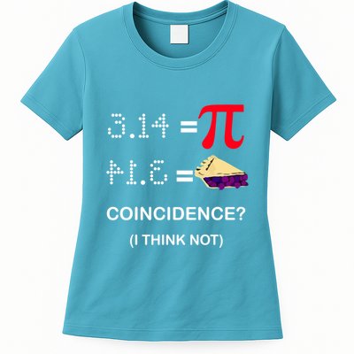 Pi Funny Gift 3 14 = Pie Coincidence ? I Think Not Happy Pi Day Gift Womens T-Shirt