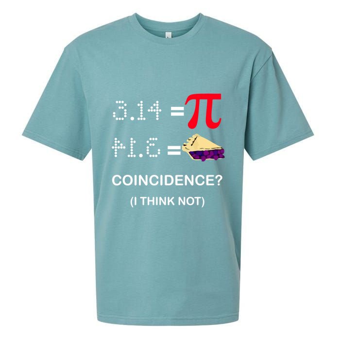 Pi Funny Gift 3 14 = Pie Coincidence ? I Think Not Happy Pi Day Gift Sueded Cloud Jersey T-Shirt