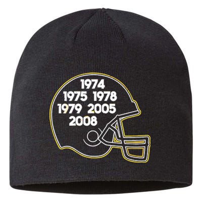 Pittsburgh Football Glory Years Helmet Sustainable Beanie