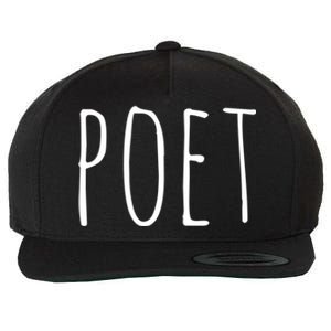 Poet Funny Gift Funny Writers Authors Poetry Gift Wool Snapback Cap