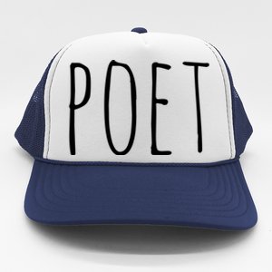 Poet Funny Gift Funny Writers Authors Poetry Gift Trucker Hat