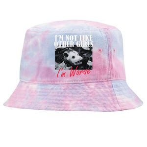 Possum Funny Graphicn Im Not Like Other Im Worse Tie-Dyed Bucket Hat