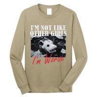 Possum Funny Graphicn Im Not Like Other Im Worse Long Sleeve Shirt