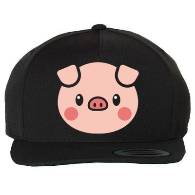 Pig Face Gift For Pig Lover Meaningful Gift Wool Snapback Cap