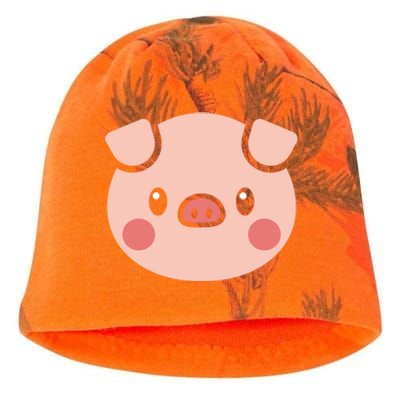 Pig Face Gift For Pig Lover Meaningful Gift Kati - Camo Knit Beanie