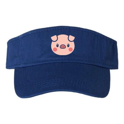 Pig Face Gift For Pig Lover Meaningful Gift Valucap Bio-Washed Visor