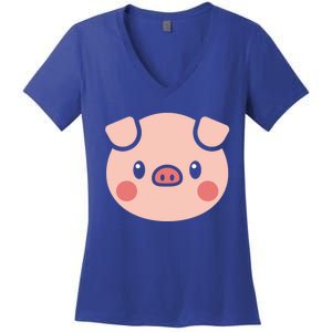 Pig Face Gift For Pig Lover Meaningful Gift Women's V-Neck T-Shirt