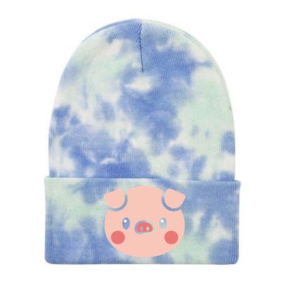 Pig Face Gift For Pig Lover Meaningful Gift Tie Dye 12in Knit Beanie