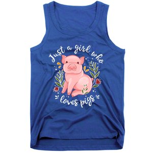 Pig Funny Gift Just Girl Who Loves Pigs Pig Lovers Gift Tank Top