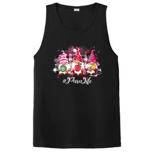 Plaid Funny Gnome Paraprofessional Valentines Day Matching Gift PosiCharge Competitor Tank