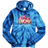 Plaid Funny Gnome Paraprofessional Valentines Day Matching Gift Tie Dye Hoodie