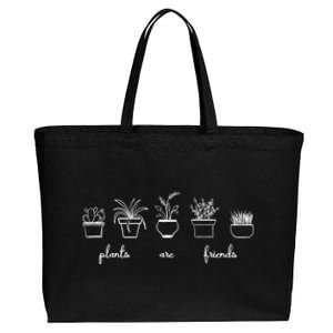 Plants Funny Gift/ House Plants Cool Gift / Plants Are Friends Funny Gift Cotton Canvas Jumbo Tote