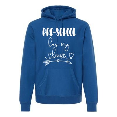 Pregreat Funny Giftchool Valentine's Day Teacher Student Has My Heart Gift Premium Hoodie