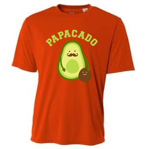 Papacado Funny Gift For New Dad Or Daddy Announcement Gift Cooling Performance Crew T-Shirt