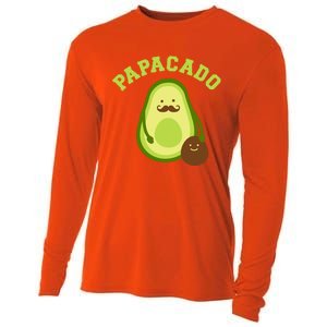 Papacado Funny Gift For New Dad Or Daddy Announcement Gift Cooling Performance Long Sleeve Crew