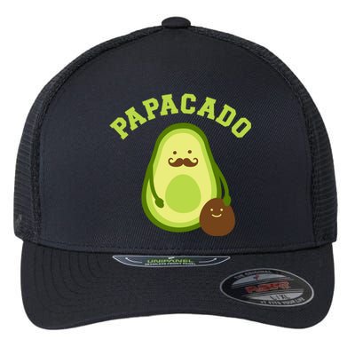 Papacado Funny Gift For New Dad Or Daddy Announcement Gift Flexfit Unipanel Trucker Cap