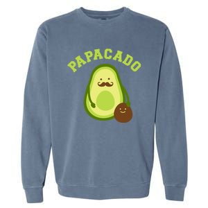 Papacado Funny Gift For New Dad Or Daddy Announcement Gift Garment-Dyed Sweatshirt