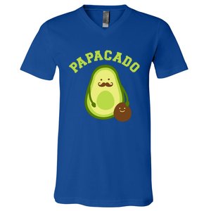 Papacado Funny Gift For New Dad Or Daddy Announcement Gift V-Neck T-Shirt