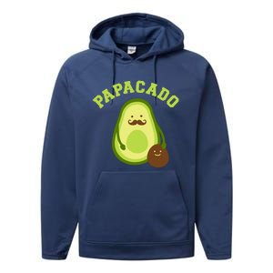 Papacado Funny Gift For New Dad Or Daddy Announcement Gift Performance Fleece Hoodie