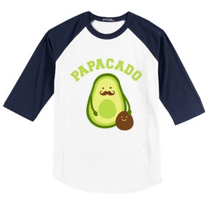 Papacado Funny Gift For New Dad Or Daddy Announcement Gift Baseball Sleeve Shirt