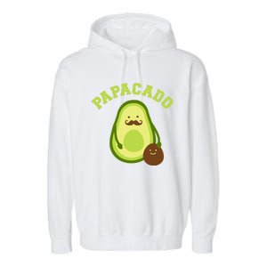 Papacado Funny Gift For New Dad Or Daddy Announcement Gift Garment-Dyed Fleece Hoodie