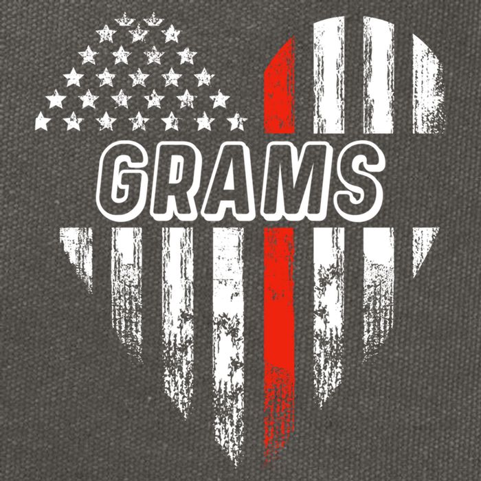 Proud Firefighter Grams American Flag Heart Meaningful Gift Cotton Canvas Backpack