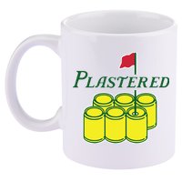 Plastered Funny Gold Beer 11oz C Handle Ceramic Mug