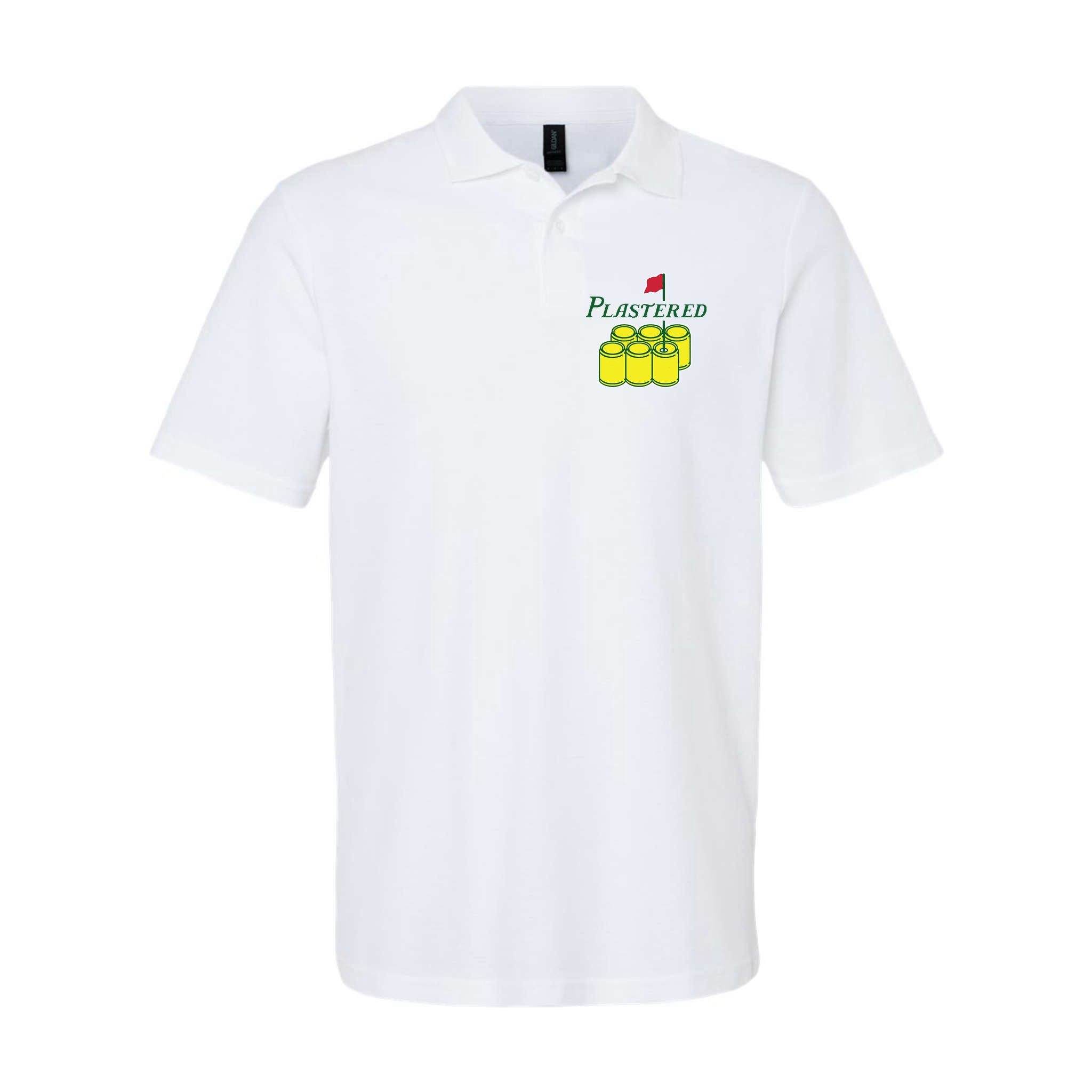 Plastered Funny Gold Beer Polo