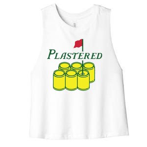 Plastered Funny Gold Beer Women's Racerback Cropped Tank